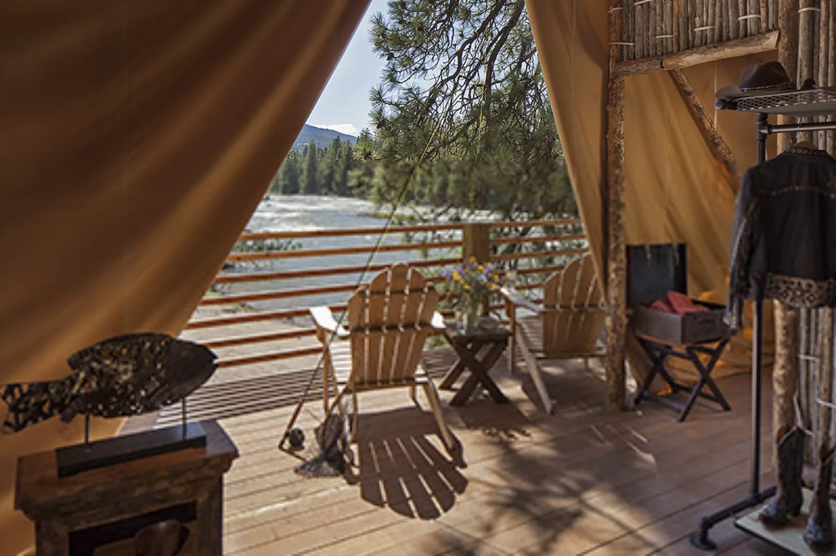 Resorts at Paws Up glamping tent